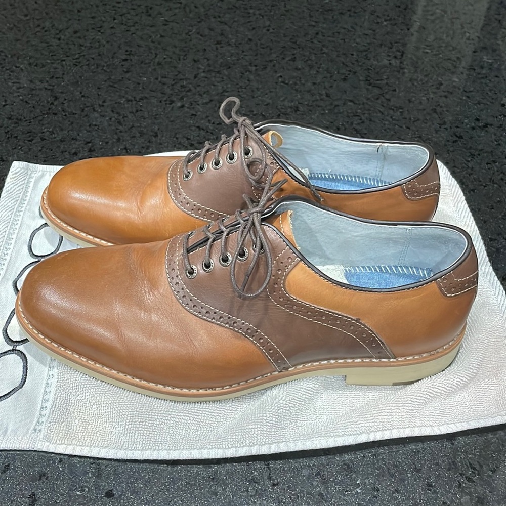 Johnston and Murphy Men’s Brown Dress Shoes Sheepskin size 9